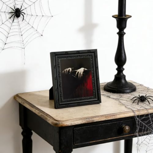Vampire Claw Hands Wall Art - Framed Gothic Dark Academia Horror Canvas - 16x12 Inches