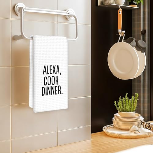 Funny Kitchen Towels Set of 2 - Patterned Red Maroon Do The Dishes Tea Towels