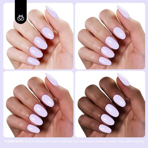 Beetles Lavender Purple Gel Nail Polish - Creme Purple Variation, 15ml