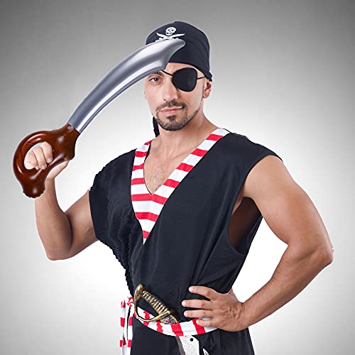 Inflatable Pirate Swords Set - 30 Water Toy Party Props for Pool & Halloween