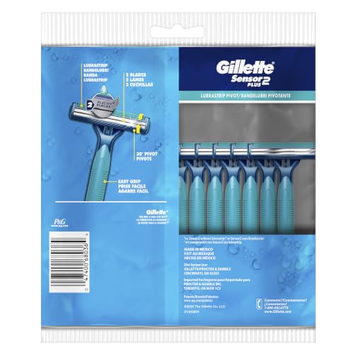 Gillette Sensor2 Plus Disposable Razor Pack of 21 with Pivoting Head & Lubrastrip