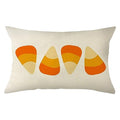 Halloween Candy Corn Throw Pillow Cover 12x20 Inch Orange Home Decor