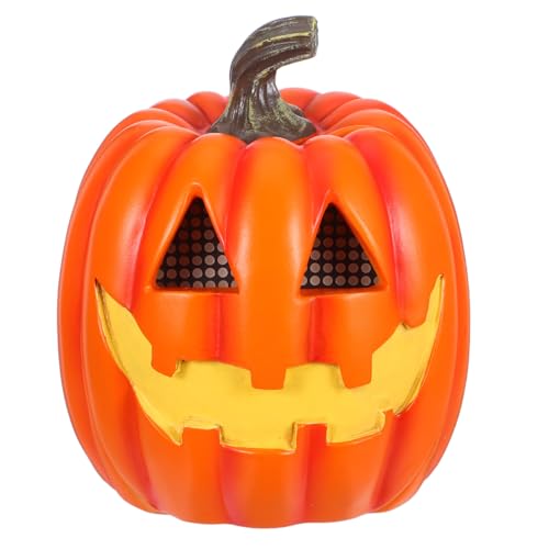 Lighted Halloween Jack-O'-Lantern Decor - 6.3 Inch Resin Tabletop Accent