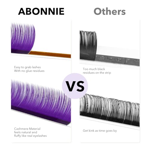 Colored Lash Extensions 17-20mm D Curl 0.07 Purple Gradient Mix - Professional Eyelash Extensions