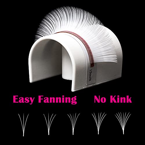 Colored Eyelash Extension Fans 0.07D Curl White 15-20mm Volume Lashes