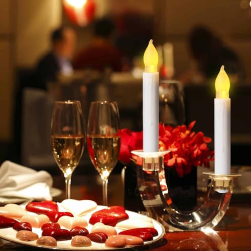48 Pack Battery Operated Flickering LED Taper Candles Halloween Christmas Home Decor - Variation of THIS listing