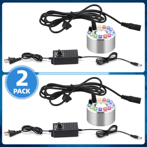 Maitys Mist Maker Fogger Set of 2 Halloween Fog Machines with Adjustable Effect