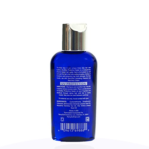 RemySoft blueMax Daily Refresher & Protective Silicone Serum Set - Safe for Hair Extensions, Weaves and Wigs - Salon Formula Leave-in Conditioner & Serum