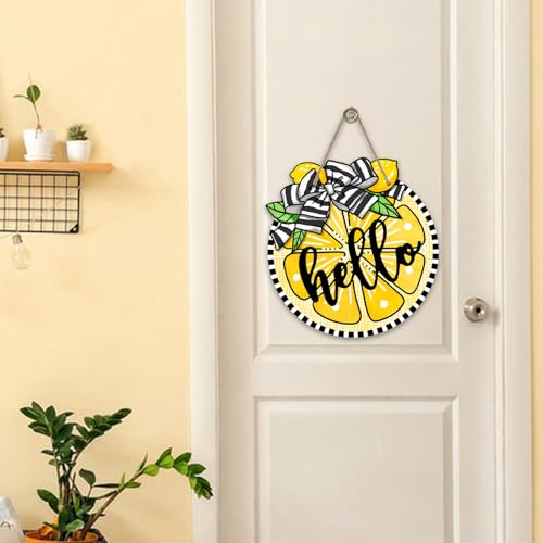 Lemon Front Door Sign - Spring Summer Seasonal Welcome Farmhouse Decor
