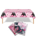 Halloween Pink Disposable Plastic Tablecloth Set - 3-Pack for Indoor & Outdoor Parties