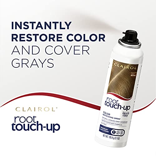 Temporary Root Touch-Up Spray Light Brown Hair Color - 1.85oz, Pack of 2