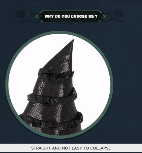 Halloween Witch Hat for Women - Cosplay Costume Accessory, Party Decor