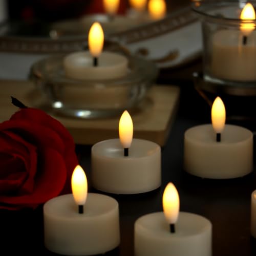 50 Pack Flameless LED Tea Lights - Battery Operated Candles for Home & Wedding Decor