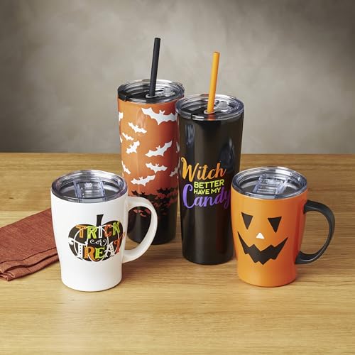 Halloween Witch Candy Insulated 24 Oz Tumbler with Straw - Fall Decor