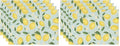Blue Lemon Flower Floral Placemats Set of 4 - 12x18 Inch Summer Table Decor