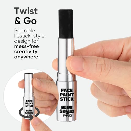 Black Face Paint Stick - Waterproof Body & Eye Makeup for Sports & Cosplay