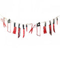 Halloween Bloody Banner Decorations, 12-Pack Creepy Horror Party Garland