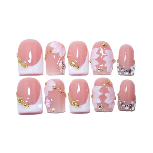 Reusable Handmade Duck Shape Press-On Nails - S / O912 Salon Quality