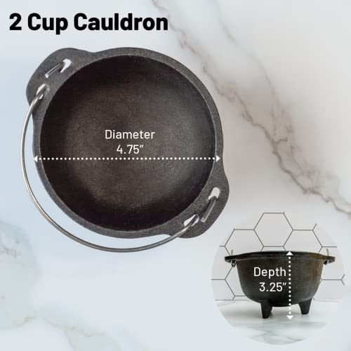 Cast Iron Cauldron 4.75 Inch for Rituals, Witchcraft & Decoration