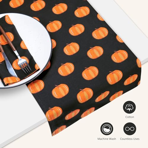 Halloween Pumpkin Table Runner 13x72 Inch - Fall Autumn Decor - PurpleEssences