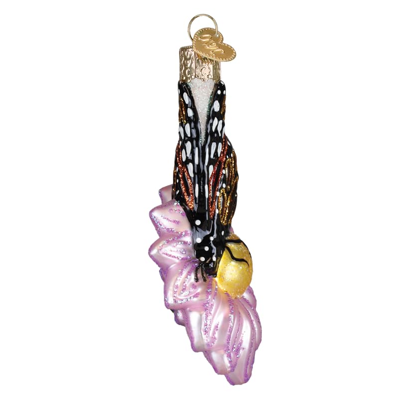 Handcrafted Glass Monarch Butterfly Ornament for Christmas Tree - Holiday Decor