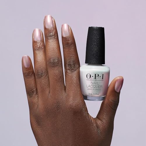 OPI Glazed N' Amused Nail Lacquer - Sheer Soft White Pearl, Long-Lasting, Chip-Resistant