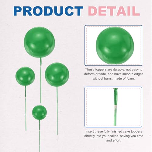 Cake Toppers Foam Ball Set - Grass Green, 32 Pcs Party & Wedding Decoration