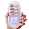 ohora Press On Nails Crystal Aura Medium Oval Purple 30 Tips - No Glue Needed