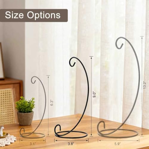 Christmas Ornament Display Stands 9in Pack of 10 Black Iron Hanging Racks for Holiday Decorations