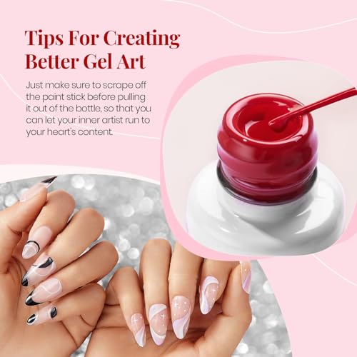 Beetles Gel Polish Nail Art Gel Liner Set - Multicolor 6