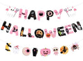 Pink Halloween Banner Set - Reusable Hanging Decorations for Parties
