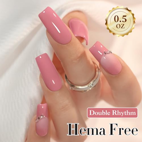 Gel Nail Polish 0.5oz - Hema-Free, Long-Lasting, Easy Application, Coral Pink