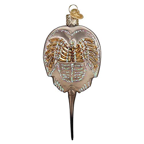 Horseshoe Crab Glass Christmas Ornament - Coastal Handcrafted Holiday Decoration - Sea Collection - Variation of Horseshoe Crab