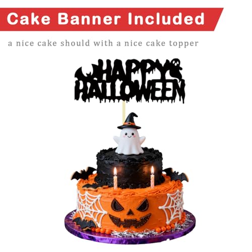 Halloween Bunting Banner with Triangle Flags and Bat Motifs - Pre-Assembled Wall & Party Decor