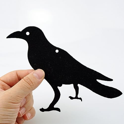 Halloween Hanging Crow Decorations Felt Bird Ornaments for Indoor Outdoor DIY Decor - 24 pcs