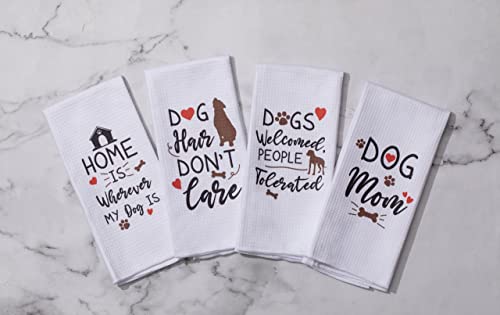 Dog Microfiber Dish Towels Set of 4 - Fun Fall Kitchen Decor & Gift - Variation of THIS listing
