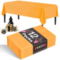 Vyntra 12 Pack Orange Disposable Tablecloths for Fall & Halloween Parties