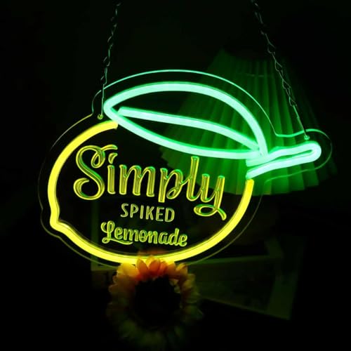Lemonade Neon Sign Wall Decor LED Light for Kitchen Bar Party Home