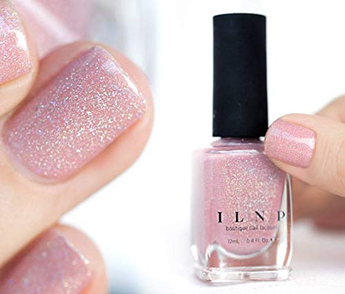 ILNP Sweet Pea - Holographic Sheer Jelly Nail Polish in Seashell Pink | Long-Lasting Shine