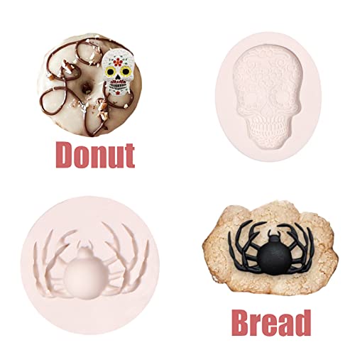 Halloween Silicone Mold Set for Cake Decorations and Crafts - 6 Pcs