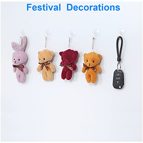 200 Pieces Small Clear Suction Hooks with 1.2 Inch Hooks for Glass Windows Walls Party Decorations - Variation of 200
