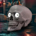Halloween Skull Table Decor with Moving Eyes & Sound Effects - Indoor Haunted House Prop