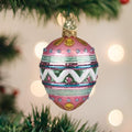Glass Easter Egg Ornament - Handcrafted Holiday Decoration for Christmas Tree