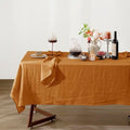 Rectangular Linen Tablecloth 60x84 Caramel - Heavyweight Organic Fabric