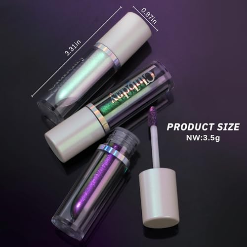 Noerrors Emerald Night Spark Liquid Chameleon Eyeshadow - Multichrome Metallic Green, Long-Lasting Eye Topper for Party & Holiday