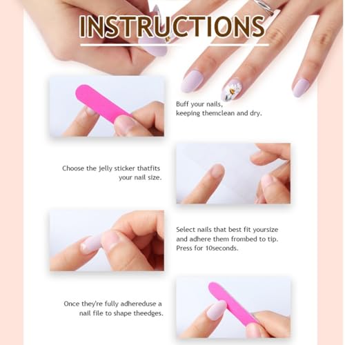 Black French Tip Press On Nails & Toenails Set - Medium Square Fake Nails for Women