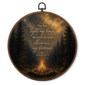 MOTERMATE Christian Moody Forest Wall Art Decor - Fire Variation 10x10 Inch Round Canvas