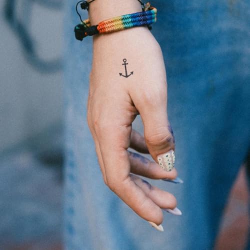Nautical Sailor Temporary Tattoos Set Anchors & Rope - Waterproof & Long-Lasting