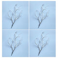 Artificial Coral Branches Decor - Silver 4 Pieces - Rustic Wall Art