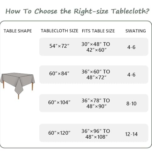 Linen Tablecloth 54x72 Inches - Classic Blue Textured Dining Cover